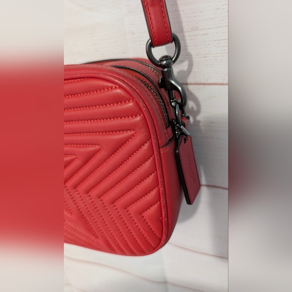 Coach Red Quilted ⭐ Star ⭐ 🤩🤩 Crossbody Bag - Picture 16 of 16